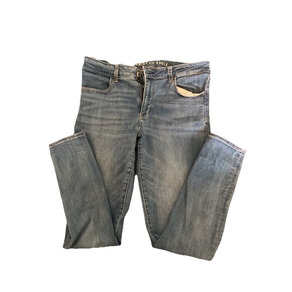 American Eagle Next Level Stretch Blue Jeans Jegging women’s Size 12 32x28 - Picture 4 of 8